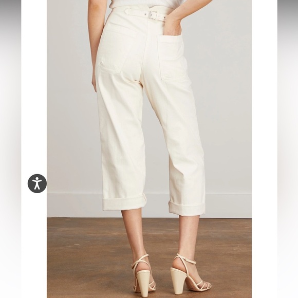 RACHEL COMEY Wilkes Pant Dirty White Distressed Designer Casual Women’s 12 - Picture 2 of 16